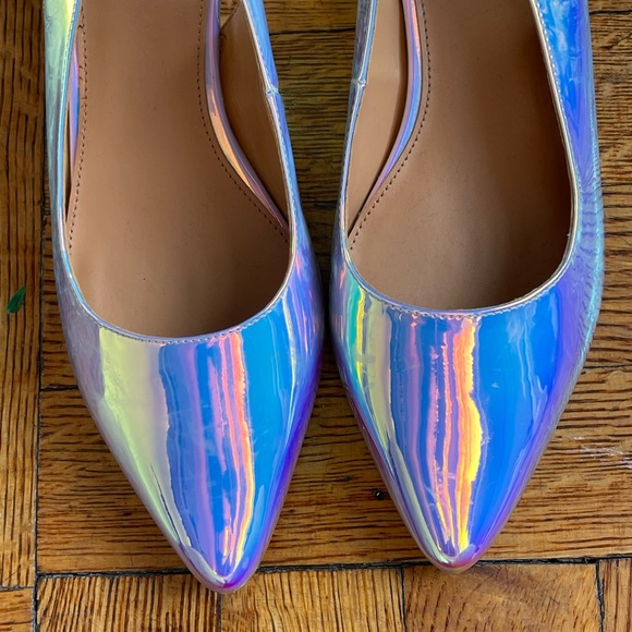 J. by J. Crew slip on kitten heels iridescent - Picture 8 of 9